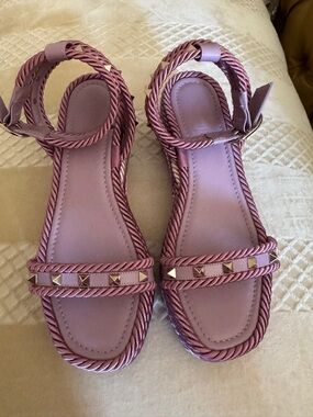 Valentino rockstud 45mm platform sandals 38